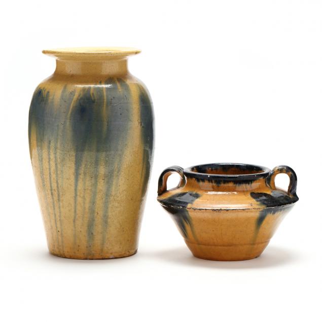 two-vessels-attributed-wrenn-cole-auman-pottery-1922-1937-seagrove-nc