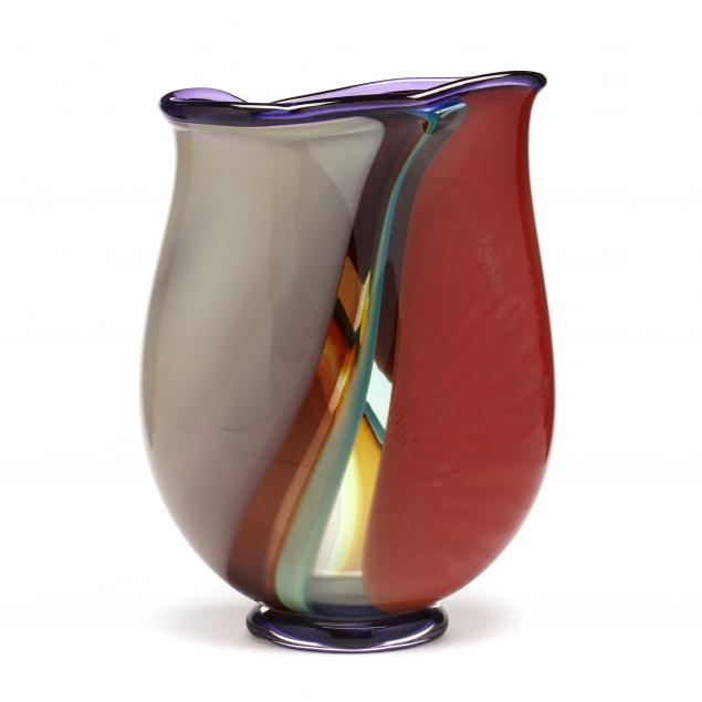contemporary-art-glass-vase-signed