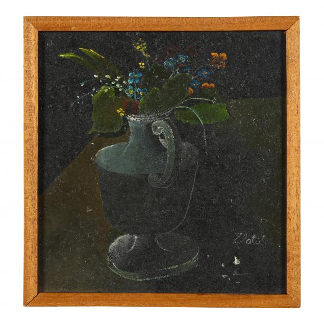 svetlana-zlatic-serbian-20th-century-still-life-with-flowers