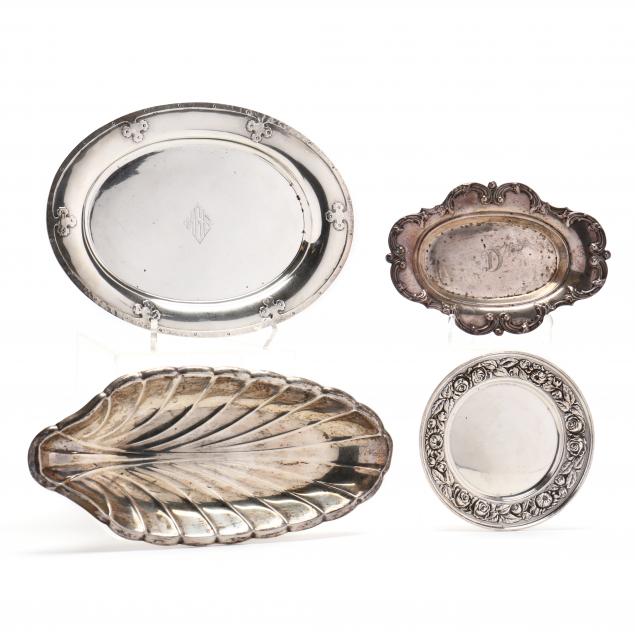 four-american-sterling-silver-dishes