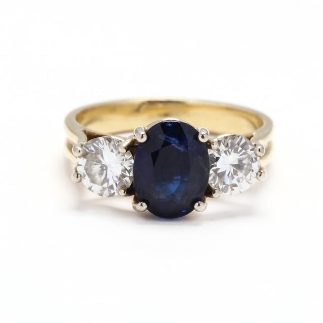 gold-and-three-stone-sapphire-and-diamond-ring