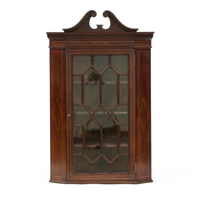 custom-georgian-style-inlaid-mahogany-hanging-corner-cabinet