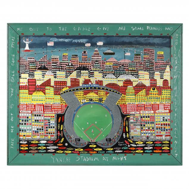 outsider-art-painting-benny-carter-nc-1943-2018-i-yankee-stadium-at-night-i