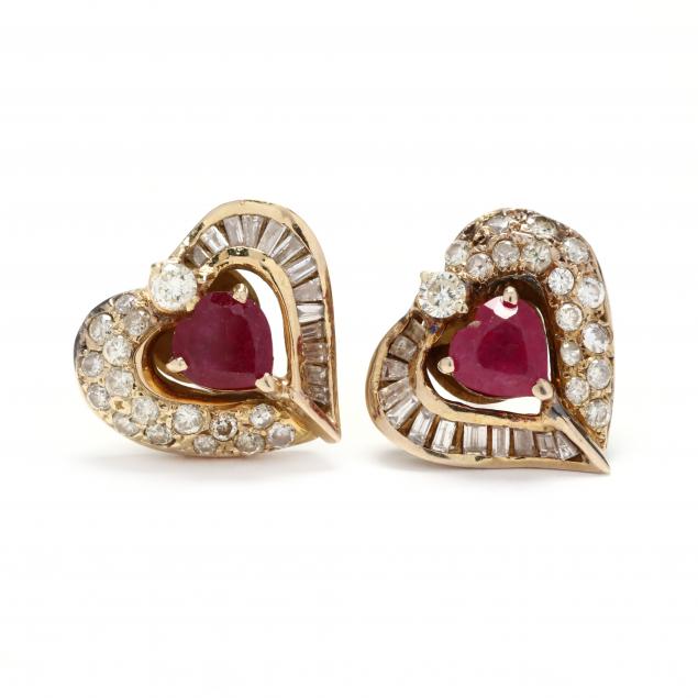 gold-ruby-and-diamond-heart-motif-earrings