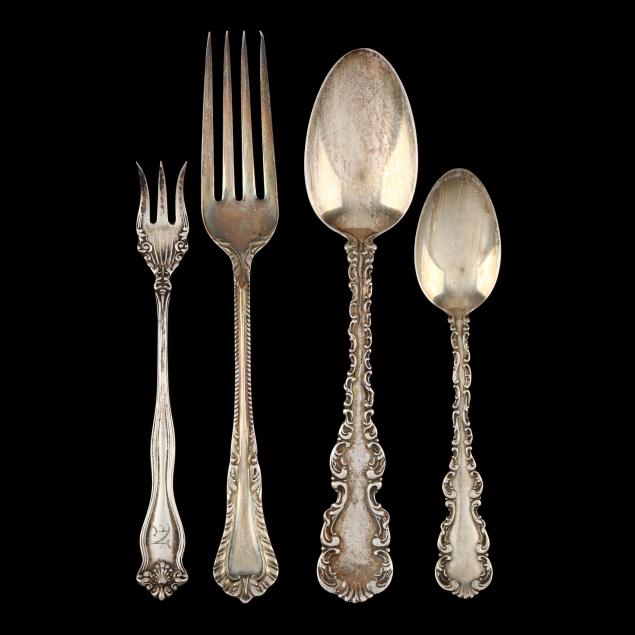 group-of-antique-sterling-silver-flatware