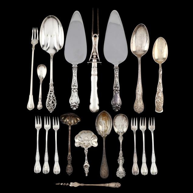 an-assorted-grouping-of-american-sterling-silver-flatware