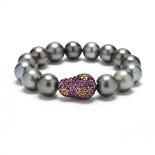 pearl-and-gem-set-bracelet