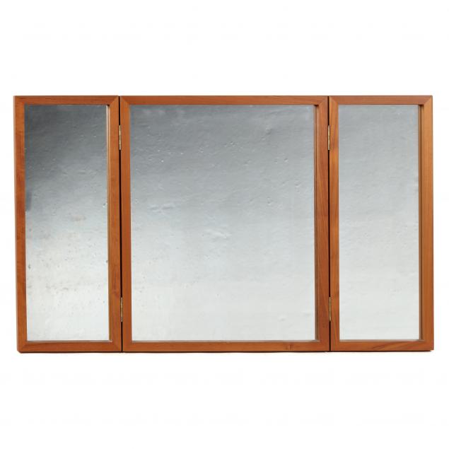 attributed-to-kai-kristiansen-teak-tri-fold-mirror