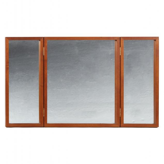 attributed-to-kai-kristiansen-teak-tri-fold-mirror