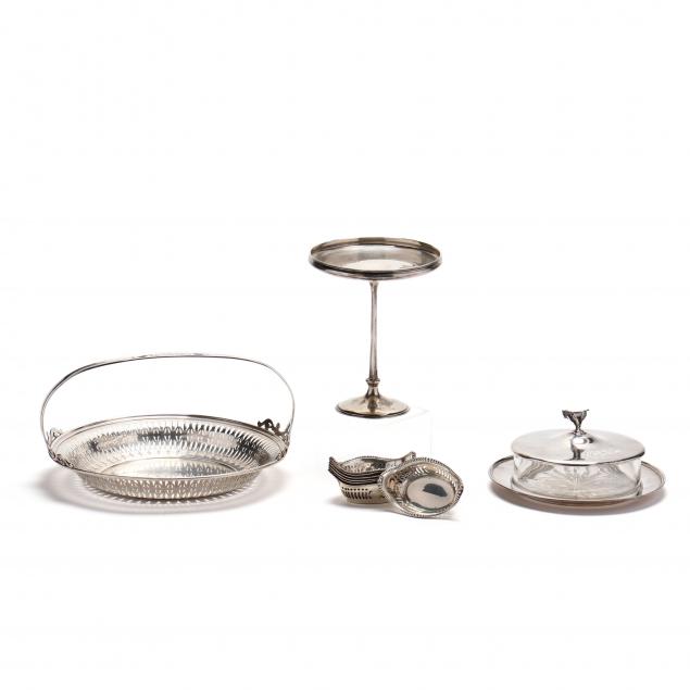 a-collection-of-antique-vintage-sterling-silver-table-accessories