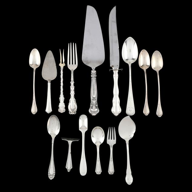 a-grouping-of-american-sterling-silver-flatware