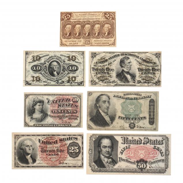 seven-19th-century-united-states-fractional-notes