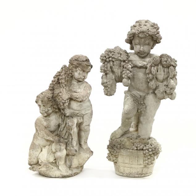 two-vintage-cast-stone-bacchus-garden-statues