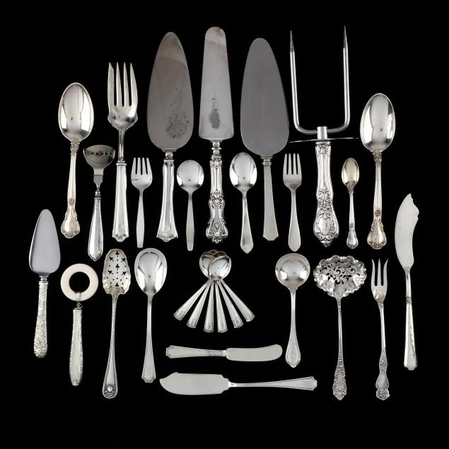 a-grouping-of-american-sterling-silver-flatware