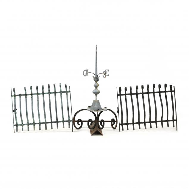 vintage-weathervane-and-two-grates