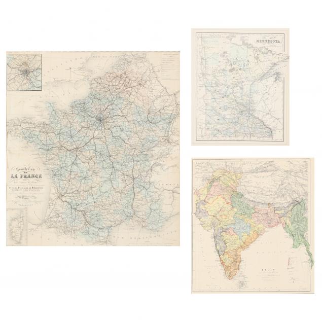 three-framed-19th-century-maps