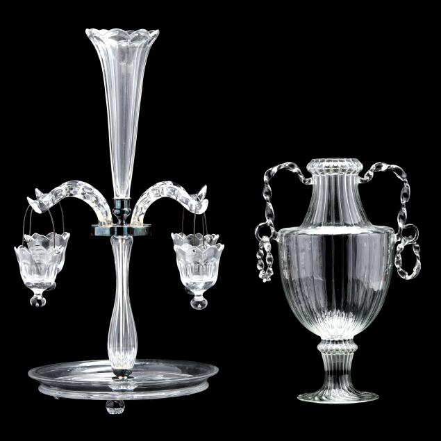 crystal-epergne-and-glass-urn