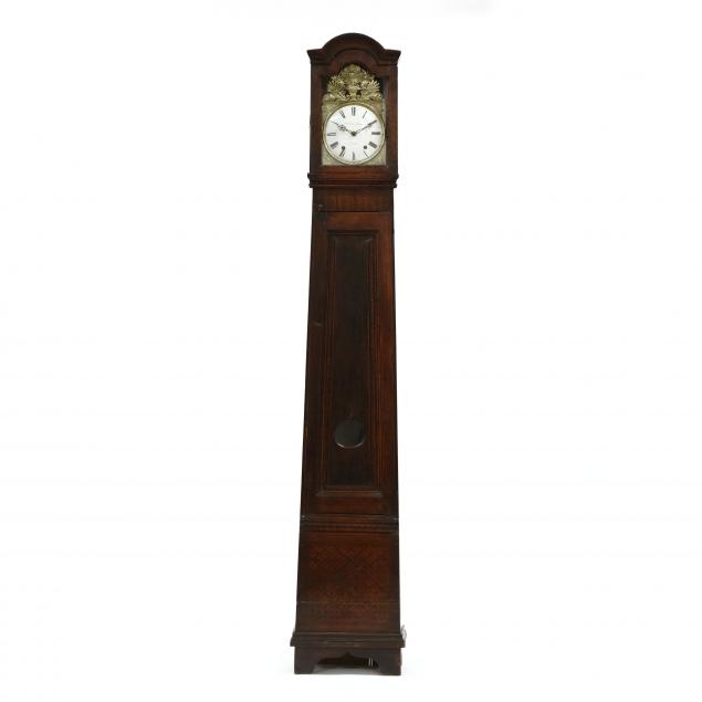 antique-french-painted-pine-tall-case-clock