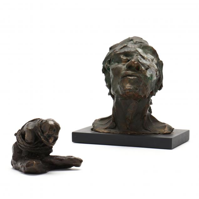 al-farrow-american-b-1943-two-figural-sculptures