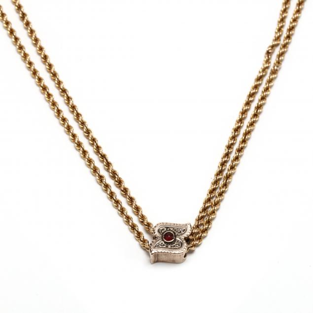 vintage-gold-chain-with-gem-set-slide