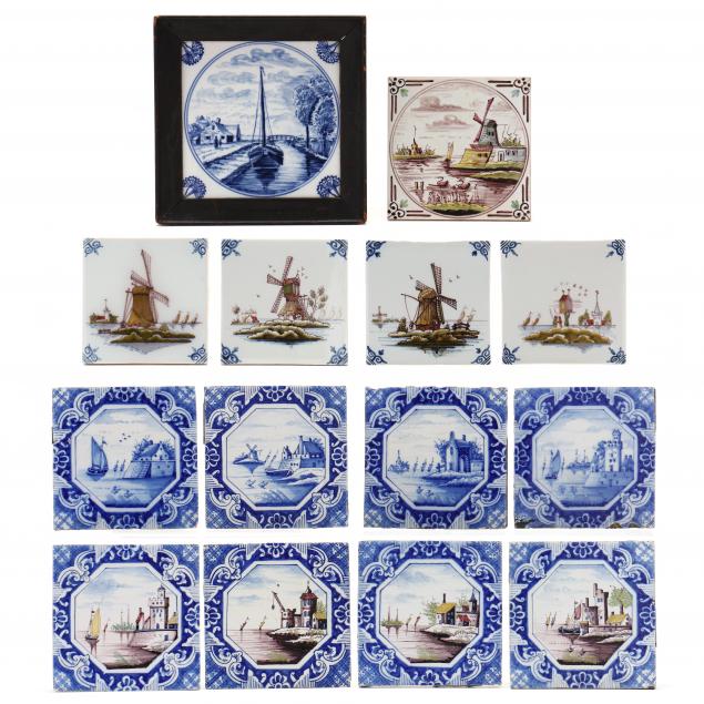 fourteen-dutch-tiles-depicting-landscape-scenes