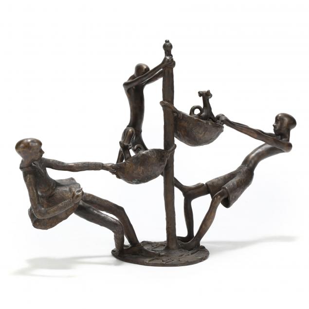 ratilal-kansodaria-indian-b-1961-figural-bronze-sculpture