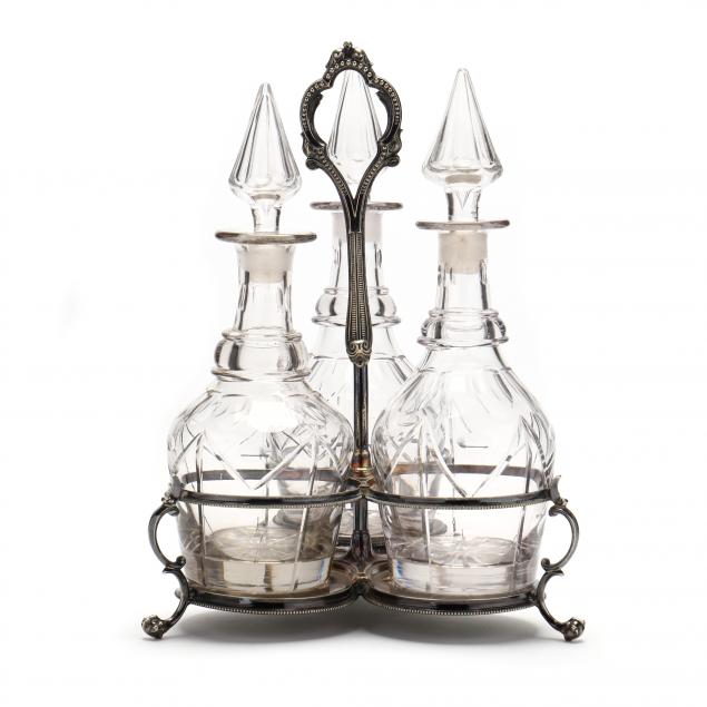 a-victorian-silverplate-decanter-stand-with-decanters