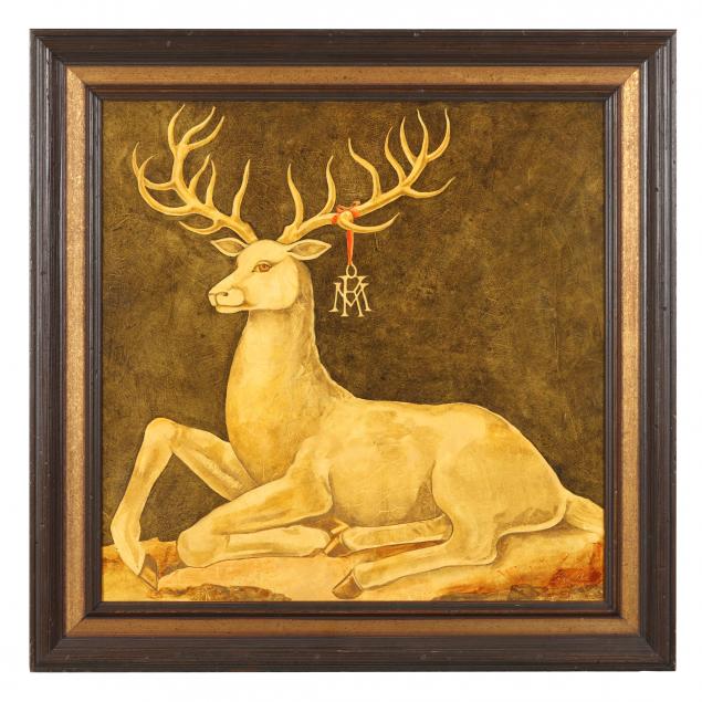 anne-bell-va-a-contemporary-decorative-painting-of-a-stag