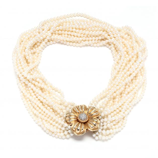 gold-diamond-and-pearl-torsade-necklace