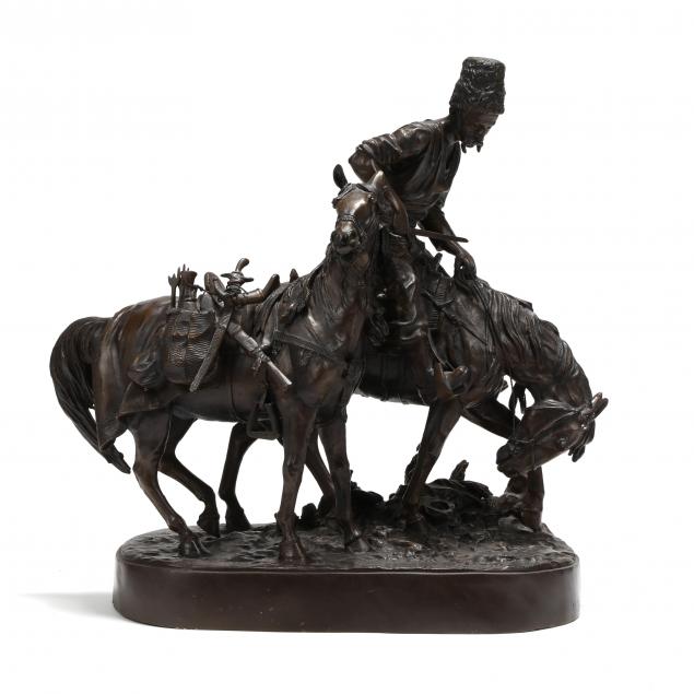 after-evgeni-alexandrovich-eugene-lanceray-russian-1848-1886-a-cossack-on-horseback