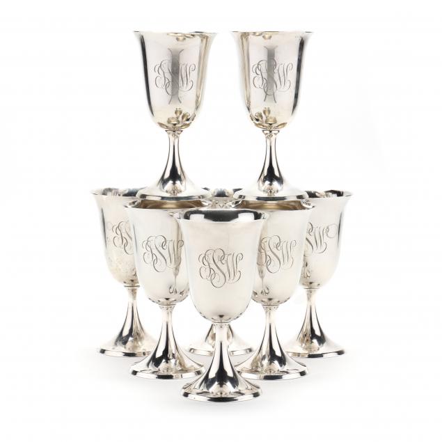 a-set-of-eight-sterling-silver-goblets-by-f-b-rogers