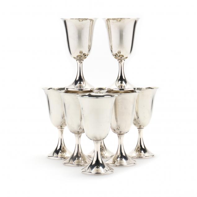 a-set-of-eight-sterling-silver-goblets-by-hunt-silver-co