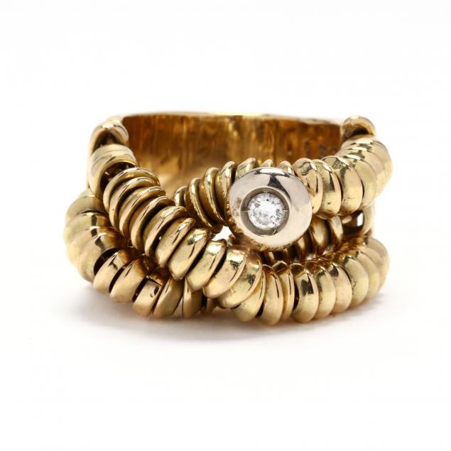 Gold and Diamond Felix Ring, Orlando Orlandini (Lot 2069 - Luxury ...