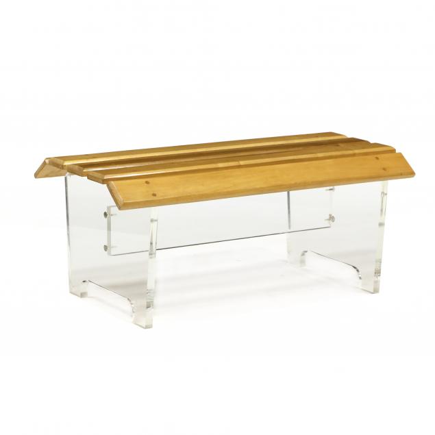 vintage-lucite-slat-bench