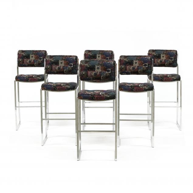 set-of-six-modern-chrome-barstools