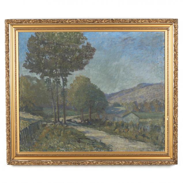william-p-teal-american-1873-1940-impressionist-view-of-a-village-pathway