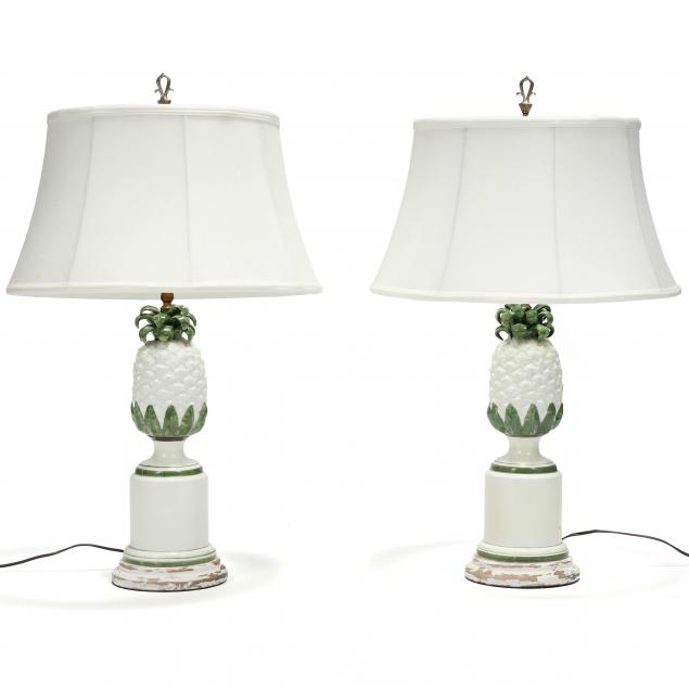pair-of-ceramic-pineapple-table-lamps