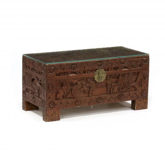 diminutive-chinese-carved-camphor-wood-trunk