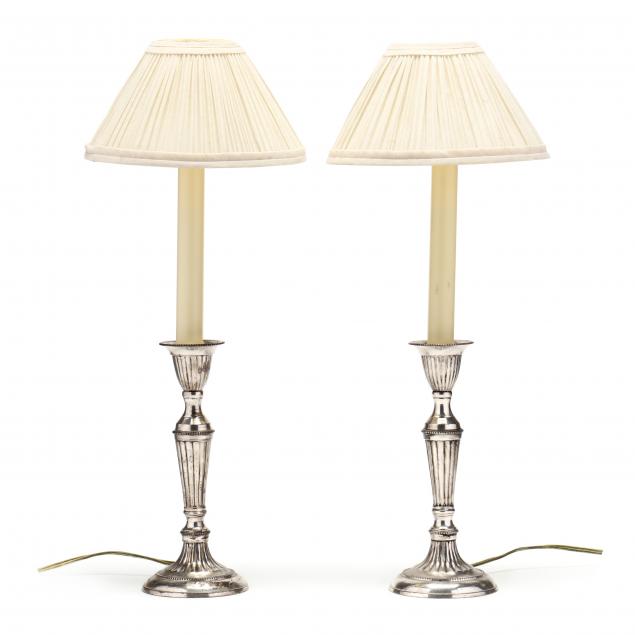pair-of-silverplate-candlestick-table-lamps