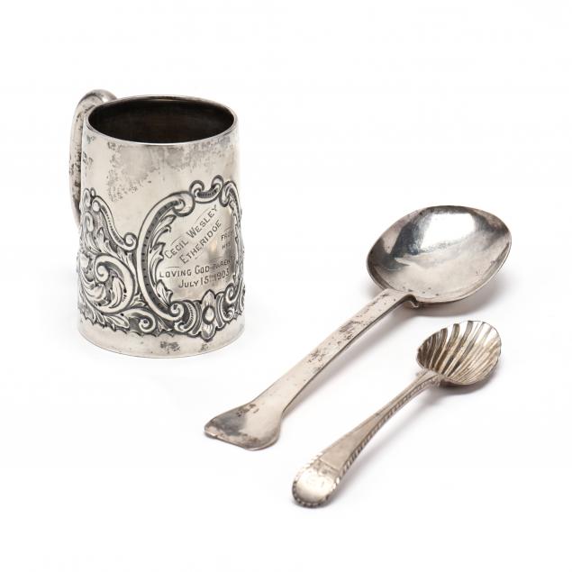 edwardian-silver-baby-cup-and-two-spoons