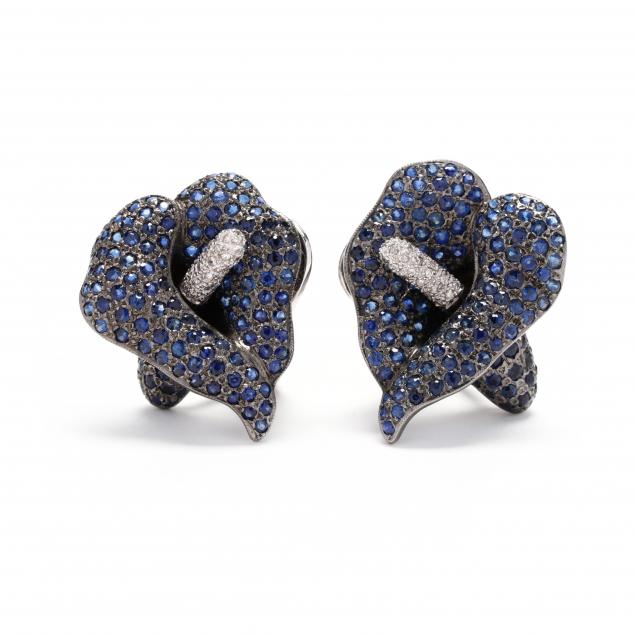 gold-sapphire-and-diamond-floral-earrings