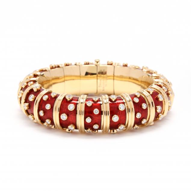 gold-diamond-and-red-paillonne-enamel-bracelet-schlumberger-for-tiffany-co