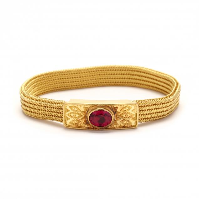 high-karat-and-18kt-gold-and-gem-set-bracelet-bikakis-johns