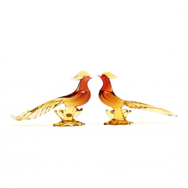 archimede-seguso-pair-of-glass-pheasants