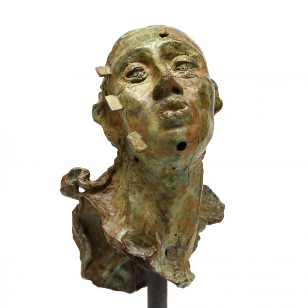 javier-marin-mexican-b-1962-bronze-head-of-a-woman