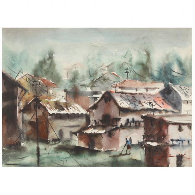 a-contemporary-painting-of-a-village-in-india