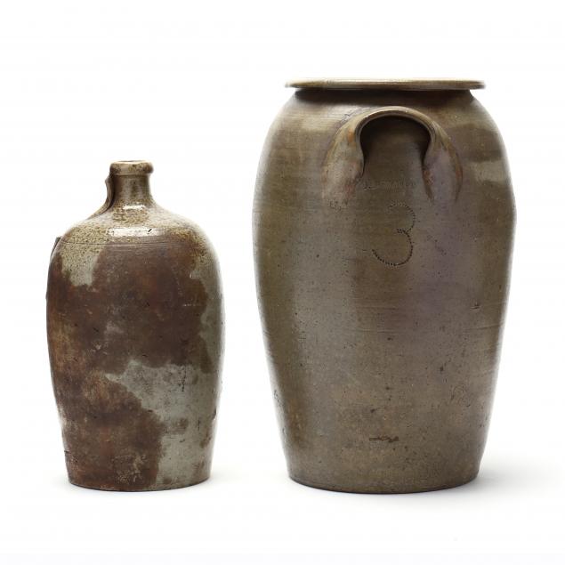 two-19th-century-nc-pottery-jugs