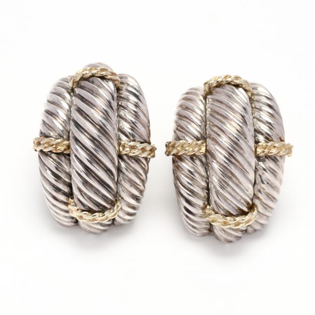 silver-and-gold-earrings-david-yurman