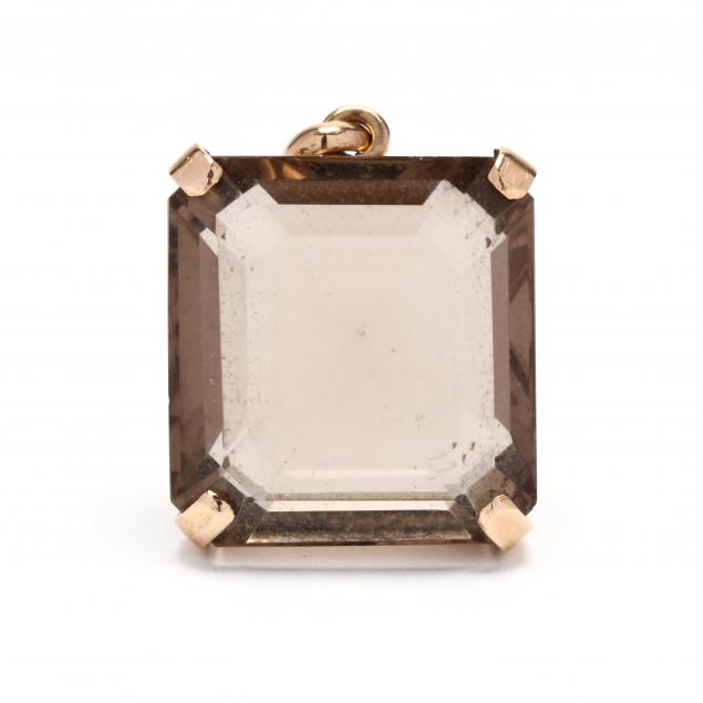 gold-and-smoky-quartz-pendant