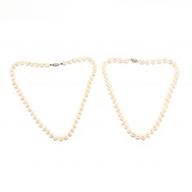 two-pearl-necklaces